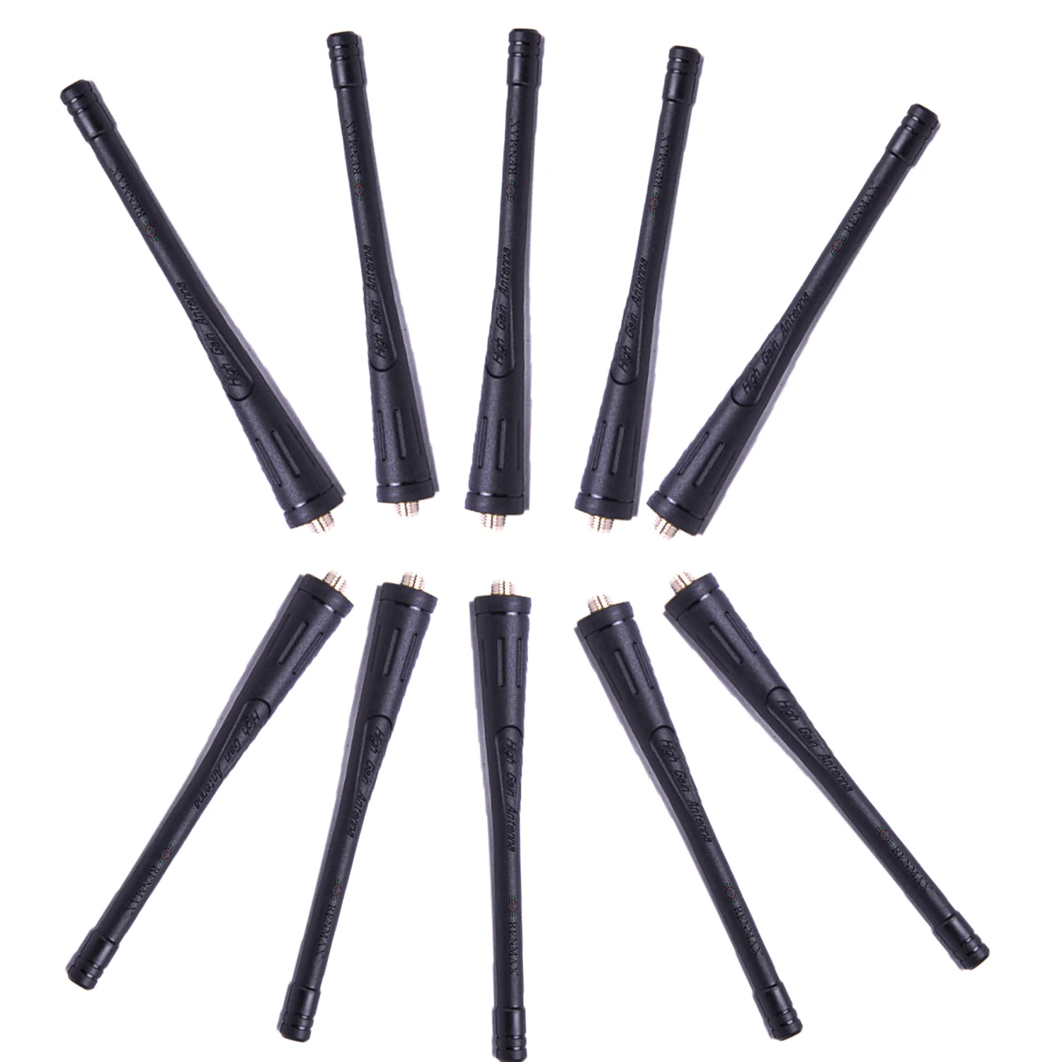 RENMAX Antenna with SMA Female Connector for Two Way Radio Walkie 11.3cm Black (Pack of 5)