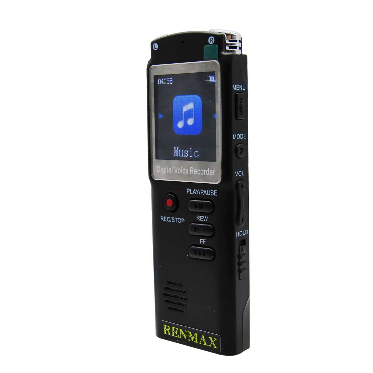 RENMAX 8GB Rechargeable Digital Voice Recorder MP3 Player with Collar Mic 8 GB Voice Recorder